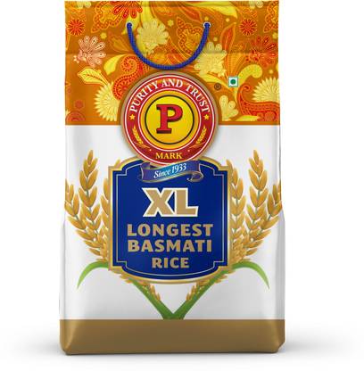 P Mark XL LONGEST BASMATI RICE 5KG… Basmati Rice (Long Grain, Raw)