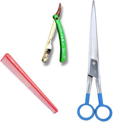 Panchal Barber scissor with fine razor, elegant comb Scissors