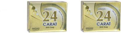 Broad Biotech Derma 24 Carat Skin Care Ayurvedic Soap - Many Problems, One Solution Pack of 2 (2 x 18.75 g