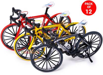 zest 4 toyz 1: 8 Diecast Metal Model Bicycle Toy Racing Cycle Cross Mountain Bikes Toys for Kids Boys (12 Pc )