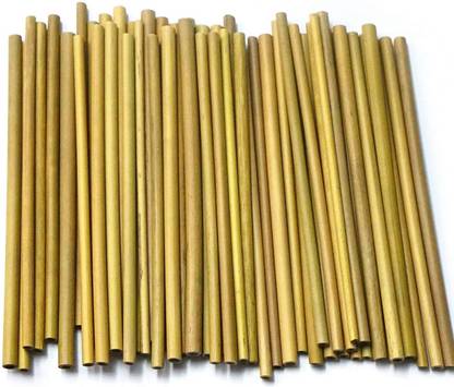 KHUSHA CREATIONS Bamboo sticks for Art & Craft , DIY , School Projects & Kulfi Making (Pack of 100 Pieces , 9" length)