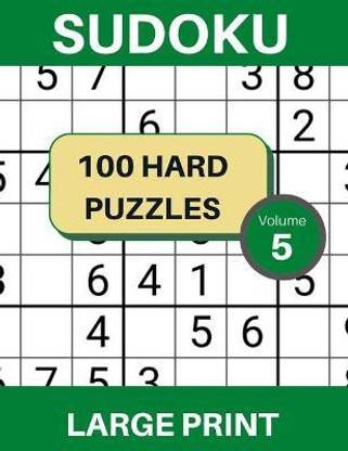 100 Large Print Hard Level Sudoku Puzzles, Volume 5