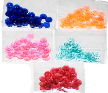 gofii Polyester Buttons (Pack of 175 ) 5 packet Polyester Buttons
