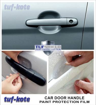 Tufkote Car Door Handle Protection Film - Type R - Clear Transparent Glossy Universal For Car Universal For Car Side Garnish
