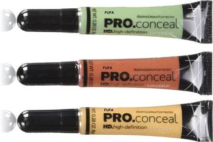 FUFA Highly Recommended Girl Pro Conceal Set Orange, Yellow, Green Correctors Concealer (Multicolor, 8 g) set of three Concealer