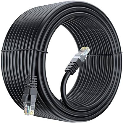Fedus LAN Cable 15 M cat6 cable,cat6 lan cable, ethernet cable, network cable internet cable rj45 cable lan wire High Speed RJ45 Patch Computer Cable Cord(Black 15Meter)
