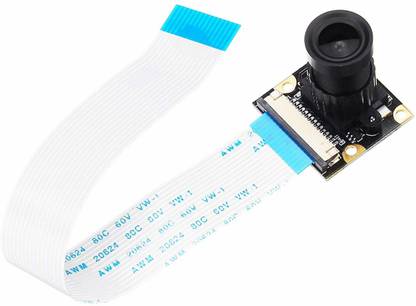 IDUINO Raspberry Pi 5 Megapixel 160° degrees Wide Angle Fish-Eye Camera for Raspberry Pi Board with 15-pin MIPI Camera Serial Interface,Recording : 1080P@30Fps ,Still Picture Resolution: 2592 x 1944 for raspberry Pi 3 model B/B+ and Pi 4 Electronic Components Electronic Hobby Kit