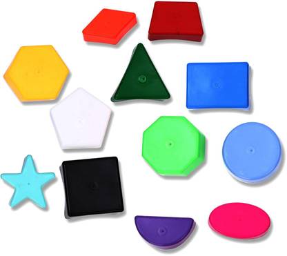 Seekho Jumbo Shapes Creative & Learning Kids Blox with Magnetic Shape Toy Colour Recognition Shape Toys with Colourful Blox Unique Educational & Matching Toy Baby Learning Cognitive Building Blox Toys