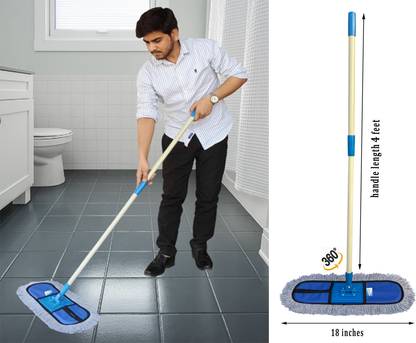 Livronic Wet and Dry Flat Floor Mop Easy to Use Floor Cleaning Mop Wet & Dry Mop