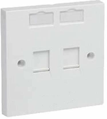 Mak World RJ45 CAT5 /CAT6 Double Socket Face Plate for Network Wall Panel Mount Network Interface Card
