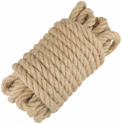 Eos Thick Jute Rope,Rassi, Twisted Cord for Craft Projects, Natural Jute Rope 480 inch Post Rope