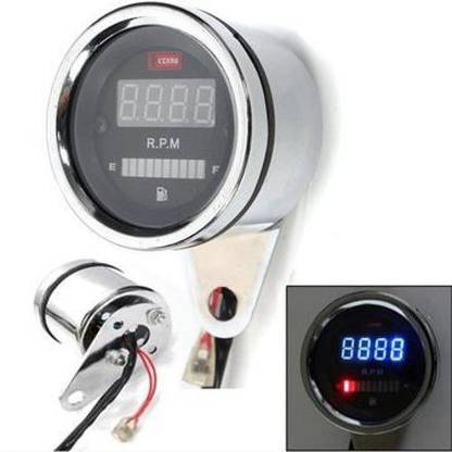 J T Auto 12V Motorcycle 2 in 1 Tachometer RPM Shift Meter Gauge with Digital LED Digital Speedometer