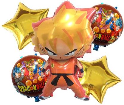 NVRV Printed HAPPY BIRTHDAY DECORATION THEME OF DRAGON BALL GOKU FOR BOYS BIRTHDAY Balloon