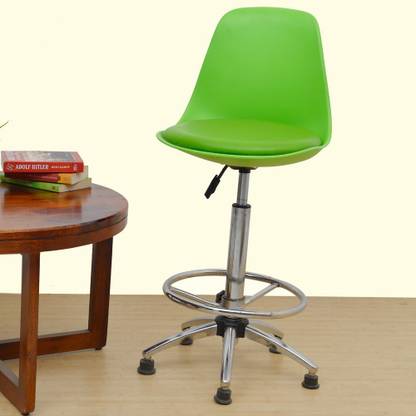 Rastogi Green Glossy Finished Fixed Stool Metal Bar Stool