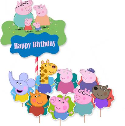 Suruchi Strokes Peppa Pig - Cake Banner & Topper