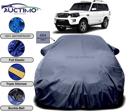 AUCTIMO Car Cover For Mahindra Scorpio (With Mirror Pockets)