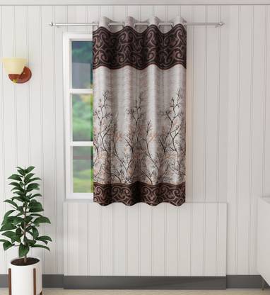Flipkart SmartBuy 150 cm (5 ft) Window Polyester Semi Transparent Curtain (Pack Of 2)