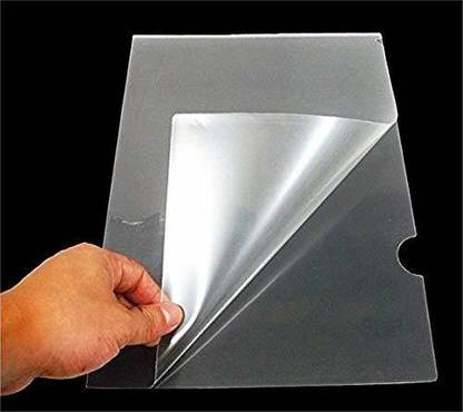 LRS L-Type Transparent A4 Size Document Sleeve Project Document Holder Plastic Folder for Document Paper Certificate - 12 Pcs. Folder File