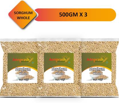 Annprash Best Quality Jowar whole / Jowar Sabut - 1.5kg (500gmx3) Jowar