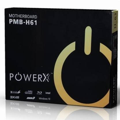 powerx PMB-H61 LGA 1155Socket ATX Intel H61 Chipset DDR3 Motherboard for Desktop
