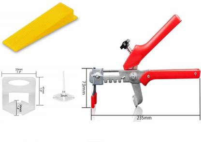 SUNELITE One Floor Plier Tile Locator Leveling System Wedges Ceramic Tiles Installation Hand Tool 100 Wedges 200 Clip 3mm Multi Utility Plier