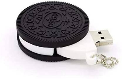 HIVAGI Oreo Cookie USB External Hard Drive Flash Thumb Drive Storage Device 32 GB Pen Drive Compatible with Laptop, Desktop Computer USB 2.0 Rubber Case