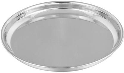 JS Hotelware Stainless Steel Round Big Huge Thali Platter or Dinner Plate - Dia - 50 cm Dinner Plate