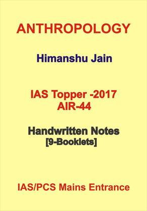 Handwritten Notes By Himanshu Jain IAS Topper For Anthropology Optional
