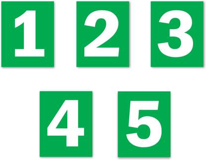 Mindcraftz 10 Display Numbers 1 to 5 Self Adhesive Sticker