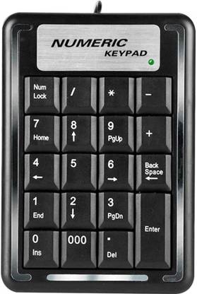 GITRU GTNKYPD USB Wired 19 Keys Digital Numeric Keypad for Account Counter, Laptop, Notebook, Tablet, NumberPad Laptop Accessory