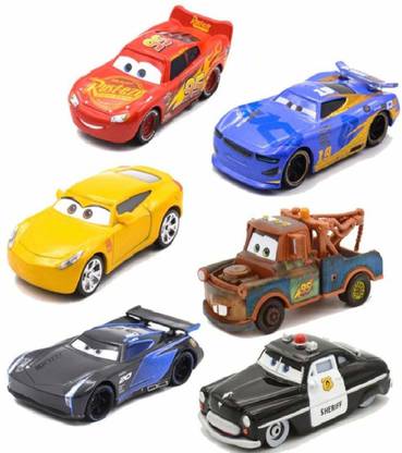 Galactic New Metal Die-cast McQueen Black Storm Pullback 6 pcs car Set