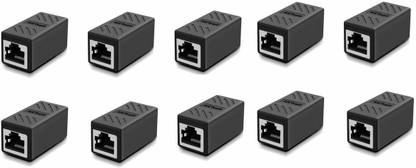 Sadow Pack of 10 Shielded RJ45 Ethernet Cable LAN Jointer Adapter Plug for Cat7 Cat6 Wired Ethernet Lan Adapter compatible with Windows
