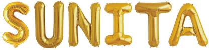 Offer99 Solid "SUNITA" Name Decoration Letter Foil Balloon For Birthday I Celebration I Surprise I Wedding Party Letter Balloon Letter Balloon