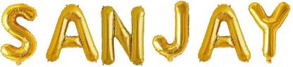 Offer99 सॉलिड SANJAY Name Letter Foil Balloon for Birthday Party Celebration लेटर बैलून