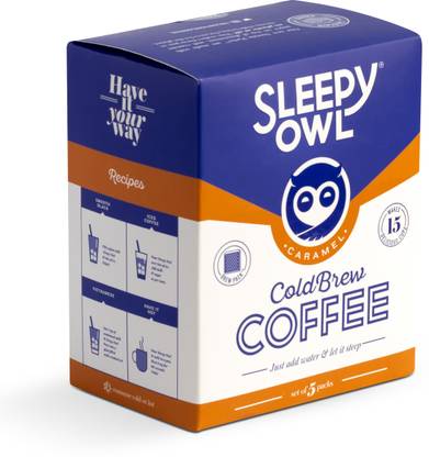 Sleepy Owl Cold Brew Bags | No Equipment Needed | Makes 15 Cups | 100% Arabica Roast & Ground Coffee