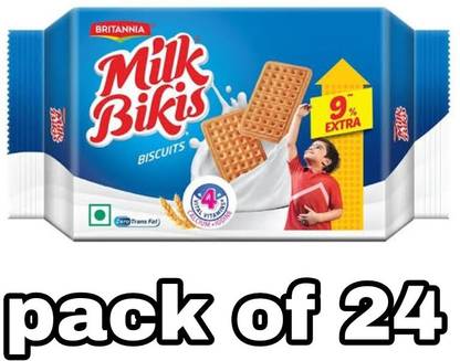BRITANNIA Milk bikis milk biscuits pack of 24 Plain Biscuit