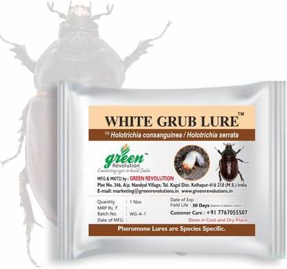 Green Revolution White Grub Pheromone Lure for control (Holotrichia consanguinea, Holotrichia serrata) pack of 10