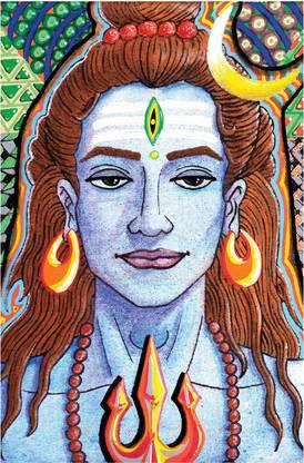 Shiva Psychedelic Art Poster Canvas Art