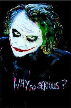 Dark Knight Joker Why So Serious Poster Canvas Art