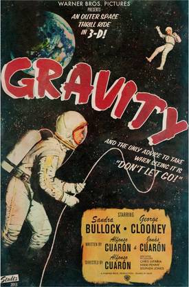 Gravity Movie Vintage Style Poster Canvas Art