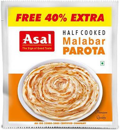 ASAL HALF COOKED MALABAR PAROTO (Pack of 3) with 15 piece of parota