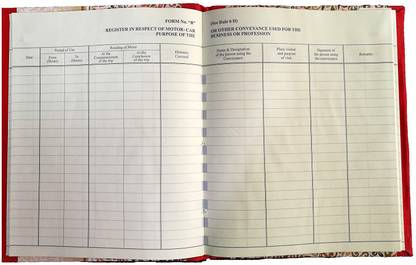 ArcenalRR Motor Vehicle Log Book Copy Size LRS Motor Vehicle Log Book Short Handy Size - Copy Size 1-Part Vehicle log book