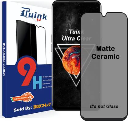 Tuink Edge To Edge Tempered Glass for Vivo Y11, Vivo Y12, Vivo Y15, Vivo Y17, OnePlus 7, Realme X2 Matte Ceramic Protector Screen Guard