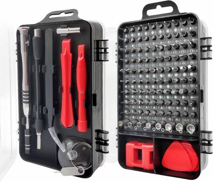 Smacc 110 in 1 Precision Screwdriver Set Laptop Mobile Screwdriver Tool Kit Computer Repair Tool Kit Aluminum Handle Flexible Extension Shaft Sim Card Removal Tools Bit Holder Screwdriver Screwdriver Bit Set