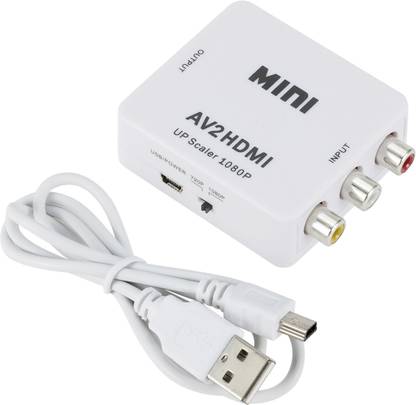 SS ROBOTICS  TV-out Cable Mini AV2HDMI UP Scaler 1080P HD Video Converter Media Streaming Device,