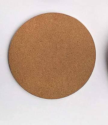 DI-KRAFT Round wood veneer for Art and Craft (20* 20 , 0.34 cm Thickness) Pine Wood Veneer