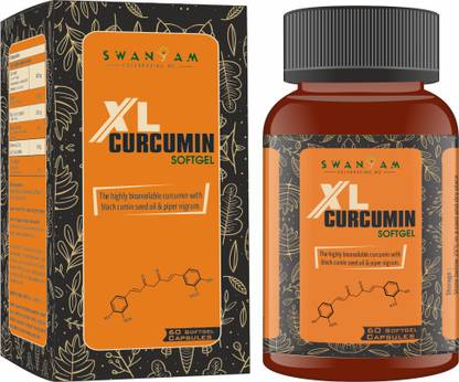 Swanyam Curcumin 95% With Piperine Capsules | turmeric capsule | 60 Soft Gel Capsules | pack of 1