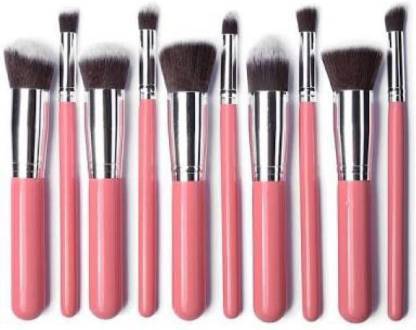 sunisa Makeup Brushes Set Tool Pink Slvr