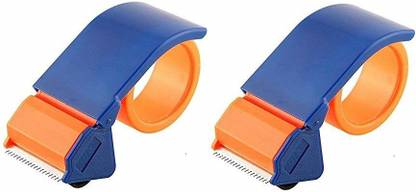AlexVyan Single Sided 2 Pcs 2 inch Manual Tape Gun Hand Tape Dispenser Packing Packaging Boxes Roll Roller Cutter Parcel Handheld Dispenser Tape Dispencer (Manual)