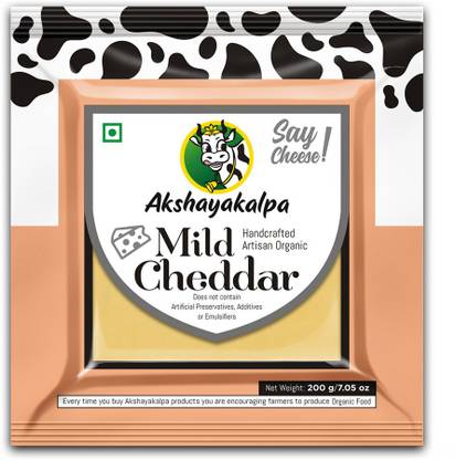 Akshayakalpa Plain Cheddar cheese Block